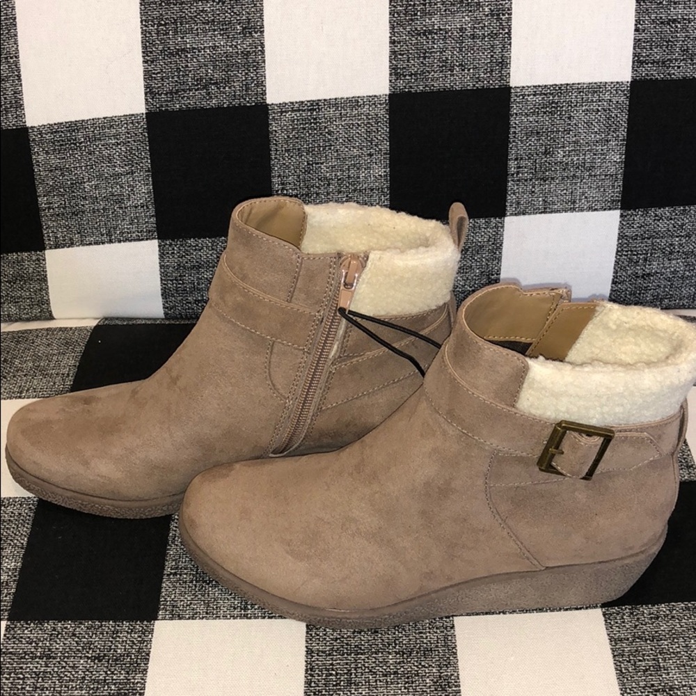 Tan booties
